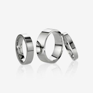 Rak ring – 18k vitguld