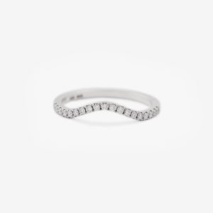 Wave – 18k vitguld, diamanter 0.01ct