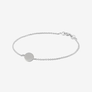 Tiny Dancer armband med platta – 18k vitguld