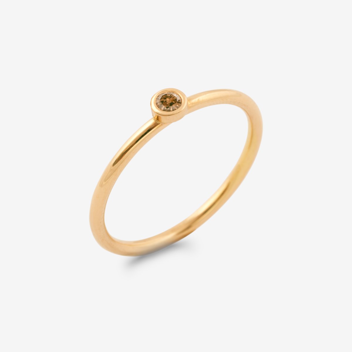 Tiny Dancer enstensring – 18k guld, coffee diamant 0.05ct - Bild 2
